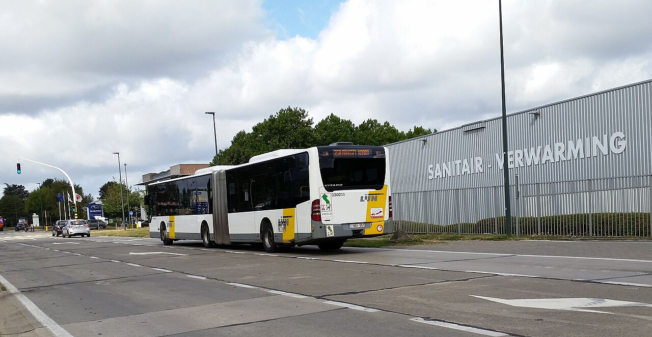 A Mercedes-Benz Citaro city bus, an integral single-unit design, in service