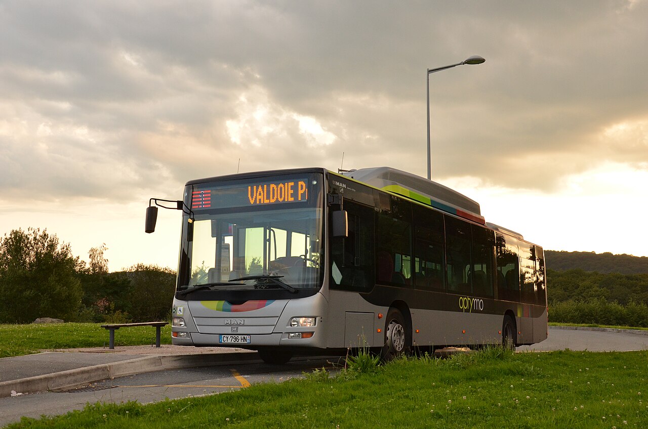 A real MAN Lion's City city bus.