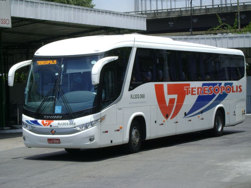 A Marcopolo Paradiso intercity coach with a Scania chassis in Brazil