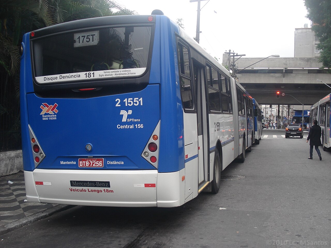A São Paulo articulated city bus (CAIO body on a Mercedes-Benz O500MA chassis) — the kind of dense Brazilian urban fleet Proton Bus Simulator grew out of.