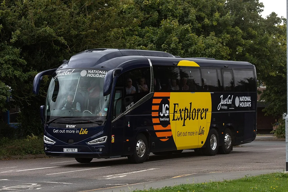 A Taylors Coach Travel Scania K410CB6 chassis carrying Irizar i6S bodywork.