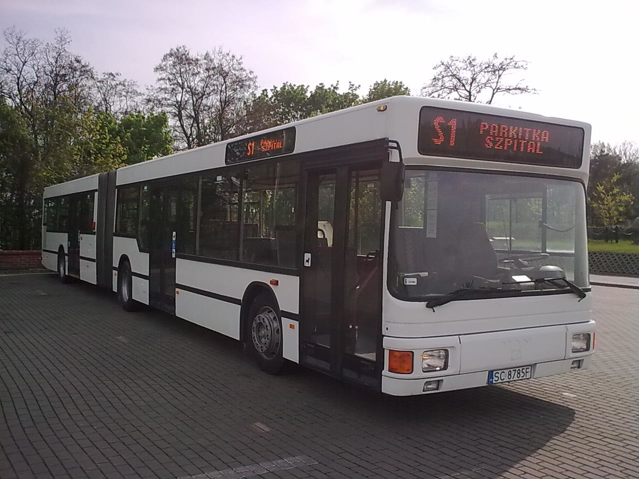 A MAN NG 272 low-floor articulated bus operated by PZKM in Częstochowa, Poland