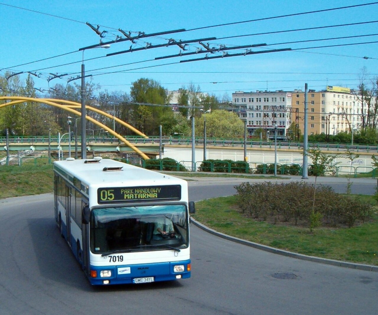 A MAN NL 202 low-floor city bus in Gdynia, Poland