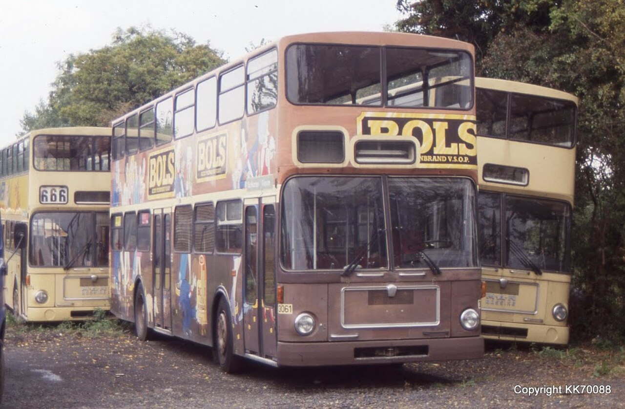 A MAN SD200 double-decker service bus in Berlin in BVG livery