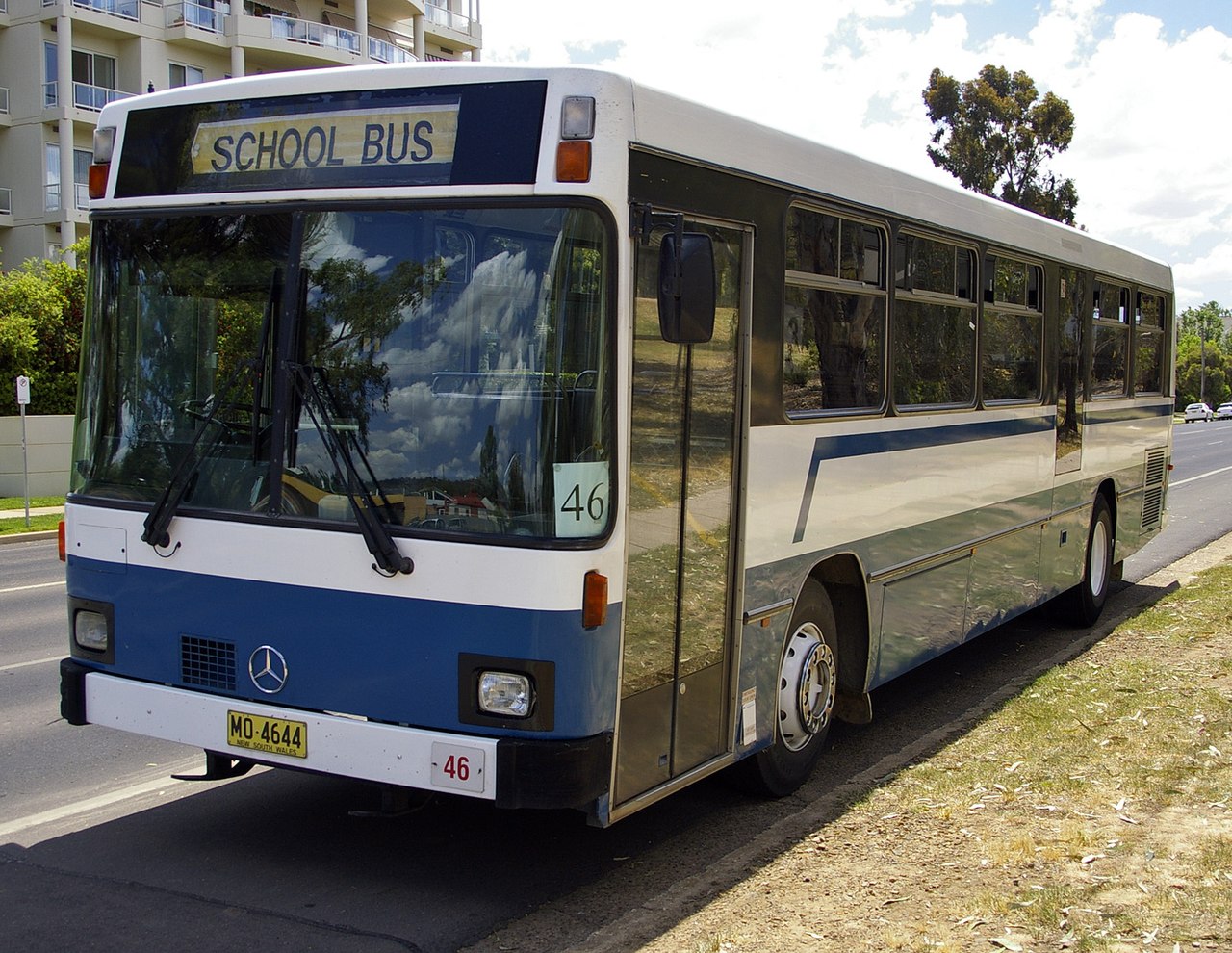 A Custom Coaches-bodied Mercedes-Benz OH-1418 bus in Australia.