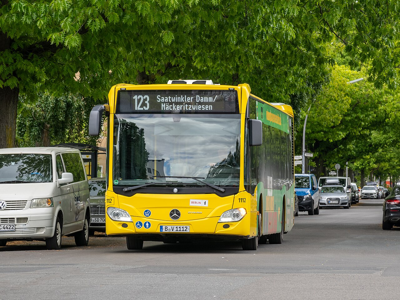 A modern Berlin BVG Mercedes-Benz Citaro C2 city bus