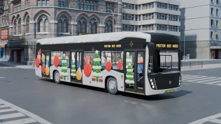 KamAZ-6282 New Year – Russian Electric Bus Mod