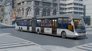 Download Mod MEP Quadbus BRT — 23m Super-Articulated Concept Mod - Proton Bus Simulator