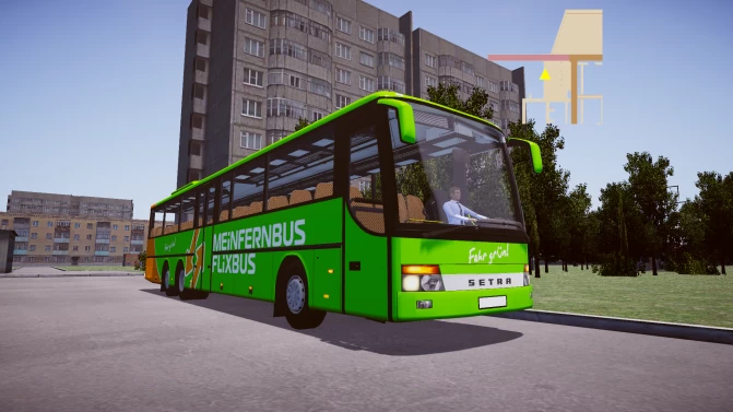 Mod Setra S 317 UL (3-Axle) – Realistic Intercity Bus Mod (Rodoviário) - Vista Principal/Lateral (Proton Bus Simulator)
