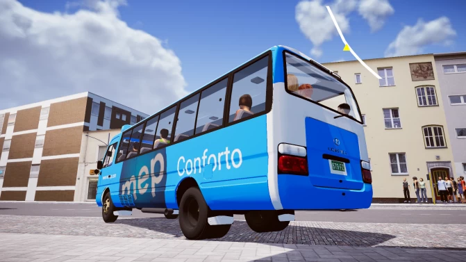 Mod Toyota Coaster Minibus – Public Transport & Utility Mod - Vista Principal/Lateral (Proton Bus Simulator)