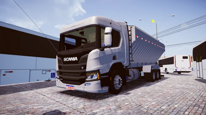 Mod Scania P320 Silo Truck – Heavy Cargo Mod (Caminhão) - Vista Principal/Lateral (Proton Bus Simulator)