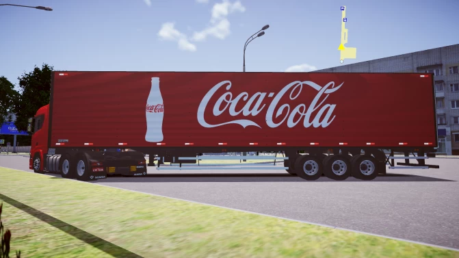 Mod Scania R730 V8 Streamline (Correios & Coca-Cola) – Truck Mod Download - Vista Principal/Lateral (Proton Bus Simulator)