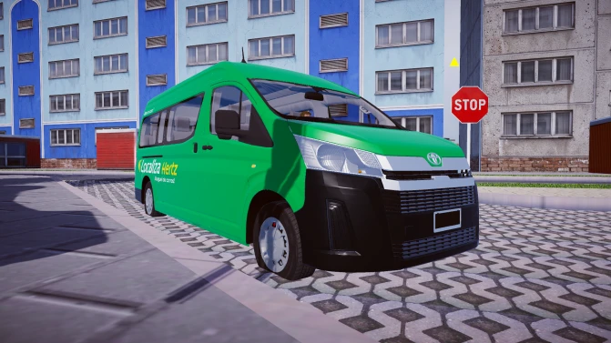 Mod Toyota Hiace 2019 Localiza – Compact Van Bus Mod - Vista Principal/Lateral (Proton Bus Simulator)