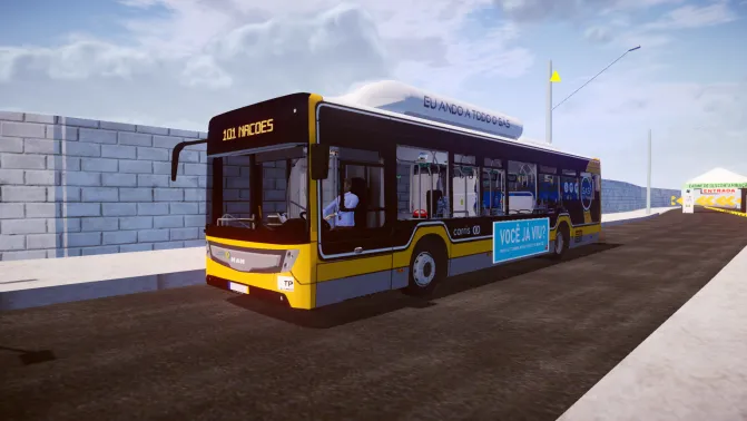 Mod Caetano City Gold (MAN 18.310) – Portuguese City Bus Mod Download - Vista Principal/Lateral (Proton Bus Simulator)