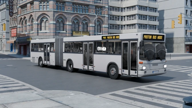 Mod MAN SG 292 Articulated Bus — VÖV II Schubgelenkbus Mod - Vista Principal/Lateral (Proton Bus Simulator)