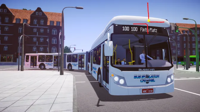 Mod Busscar Volvo B360S Bi Articulated - Vista Principal/Lateral (Proton Bus Simulator)