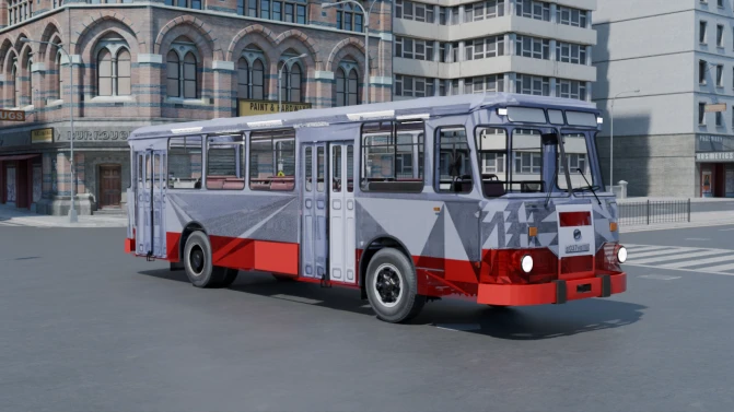 Mod LiAZ-677MB – Classic Soviet City Bus Mod for PBS - Vista Principal/Lateral (Proton Bus Simulator)