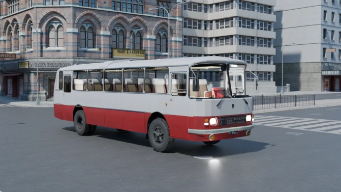 Mod LAZ-699 Turist – Soviet Intercity Bus Mod for PBS - Vista Principal/Lateral (Proton Bus Simulator)