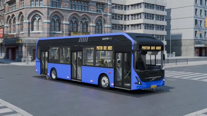 Mod Volvo 7900 — European Low-Floor City Bus Mod for PBS - Vista Principal/Lateral (Proton Bus Simulator)