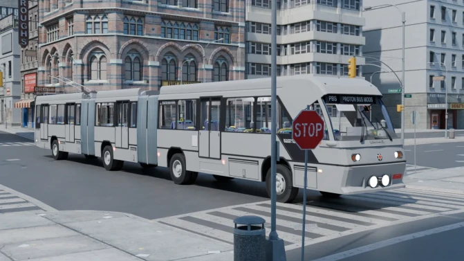Mod Marcopolo VLP — São Paulo Biarticulated Trolleybus Mod - Vista Principal/Lateral (Proton Bus Simulator)