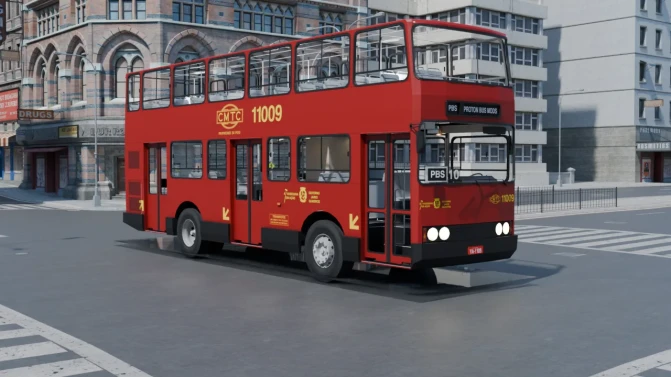 Mod Thamco ODA Scania K112CL — São Paulo Double-Decker Mod - Vista Principal/Lateral (Proton Bus Simulator)
