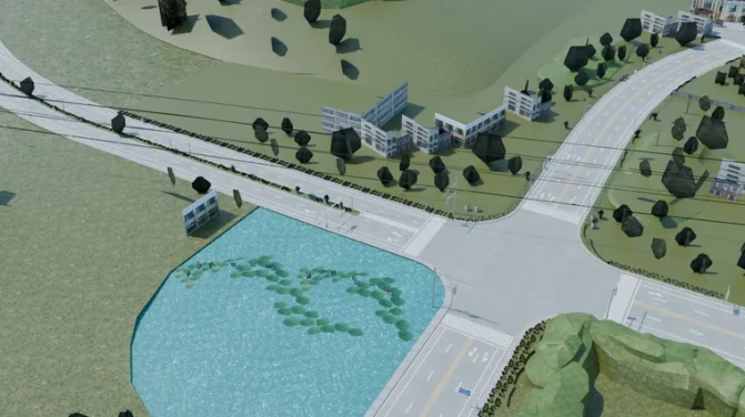 Mapa China Map — Chinese Urban City Map for Proton Bus Simulator - Cenário e Detalhes (Proton Bus Simulator)