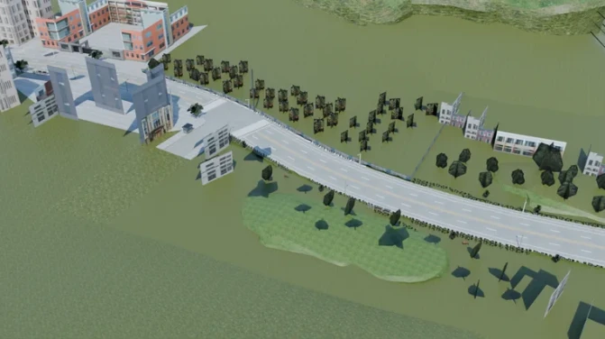 Mapa China Map — Chinese Urban City Map for Proton Bus Simulator - Ruas e Paisagem (Proton Bus Simulator)