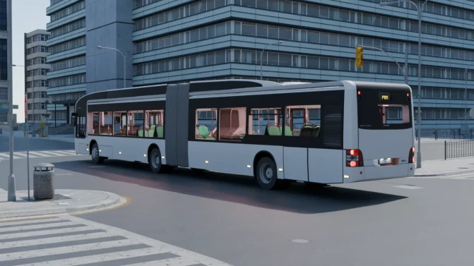 Mod MAN Lion's City 18 E — Articulated Electric Bus Mod - Interior e Painel (Proton Bus Simulator)