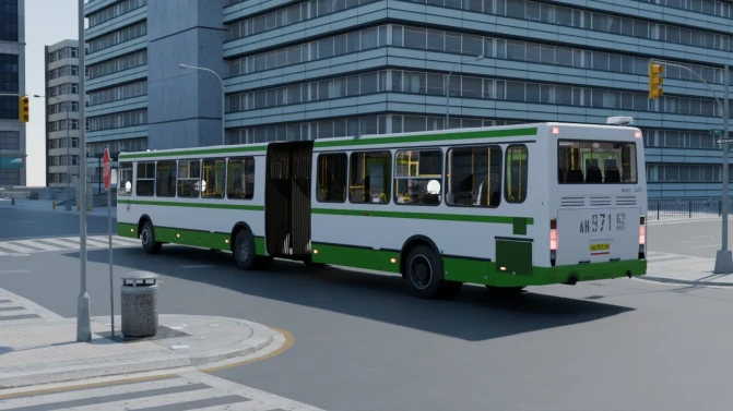 Mod LiAZ-6212.00 — Russia's First Serial Articulated Bus - Interior e Painel (Proton Bus Simulator)