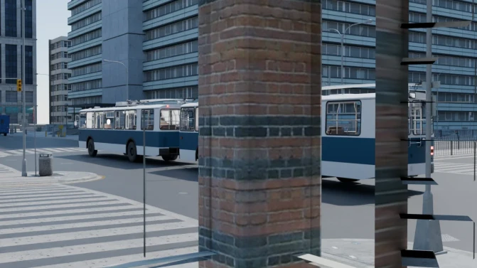 Mod ZiU-682G Trolleybus Train — Coupled Soviet Mod - Interior e Painel (Proton Bus Simulator)