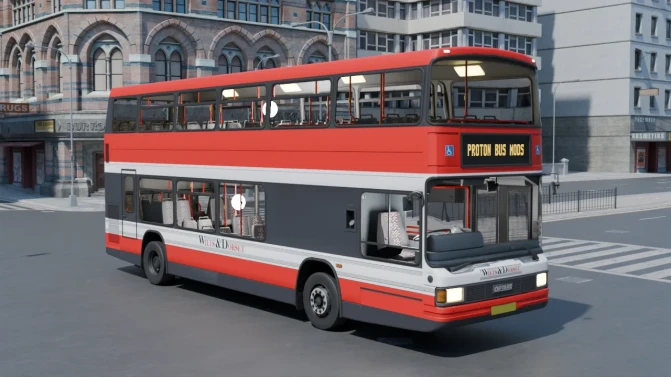 Mod Optare Spectra — British DAF DB250 Double-Decker Mod - Vista Principal/Lateral (Proton Bus Simulator)