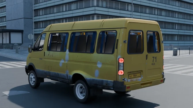Mod GAZ 3221 GAZelle — Russian Marshrutka Minibus Mod - Interior e Painel (Proton Bus Simulator)