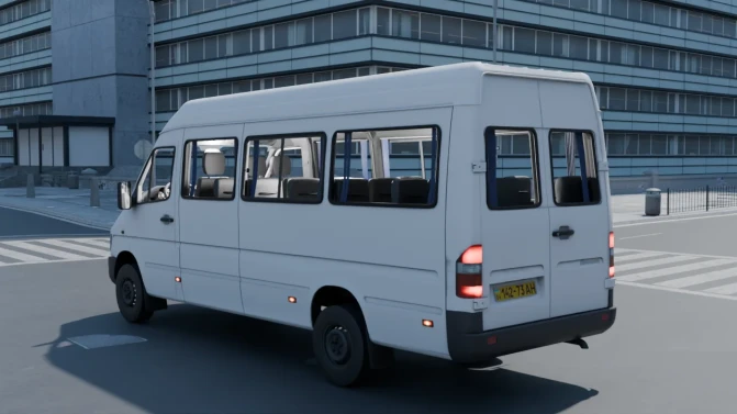 Mod Mercedes-Benz Sprinter 312D / 412D — Minibus Mod - Interior e Painel (Proton Bus Simulator)