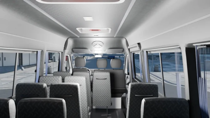 Mod Mercedes-Benz Sprinter 312D / 412D — Minibus Mod - Detalhes e Acabamento (Proton Bus Simulator)